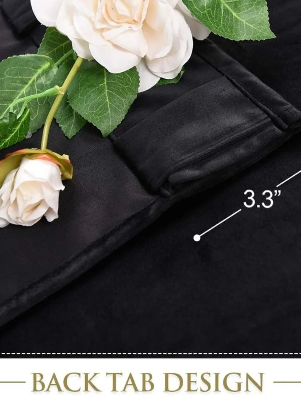 Black Velvet Curtain Panels - 52